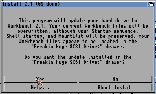 Install to Freakin Huge SCSI Drive