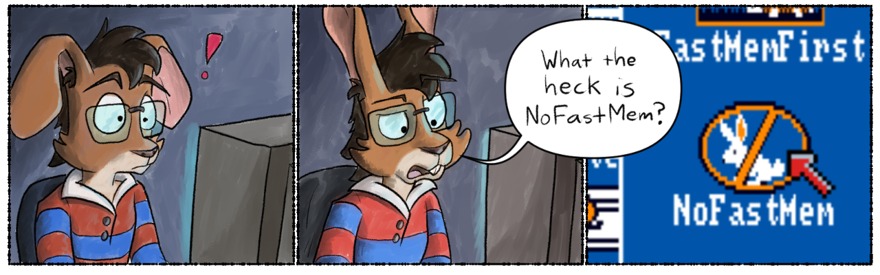 Young Topaz using an Amiga: “What the heck is NoFastMem?”